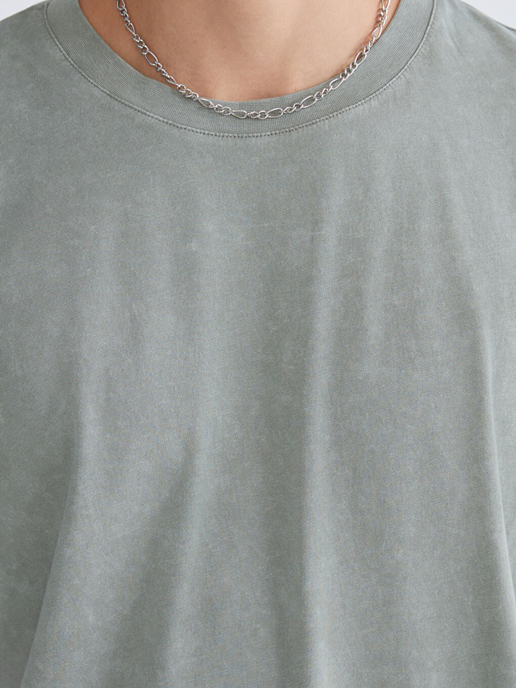 Футболка мужская из джерси с круглым вырезом-4