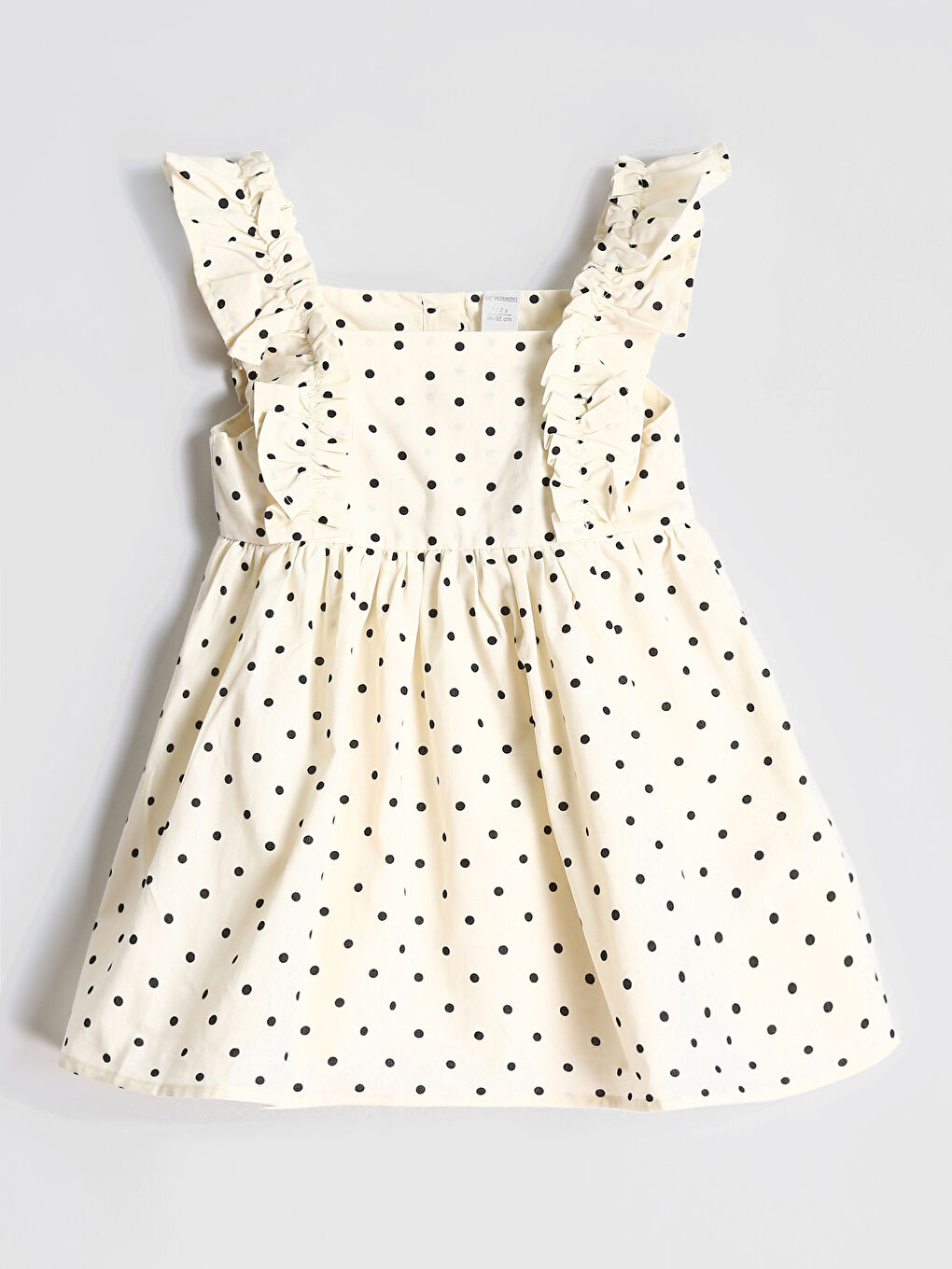 Robe en Popeline à Col Carré pour Filles