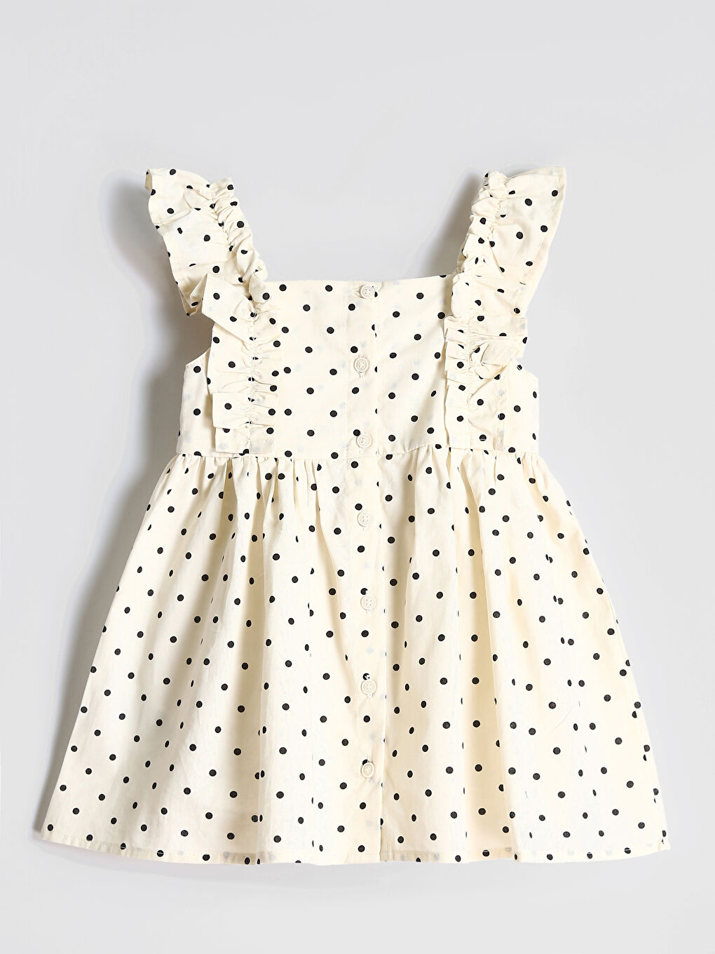 Robe en Popeline à Col Carré pour Filles-1