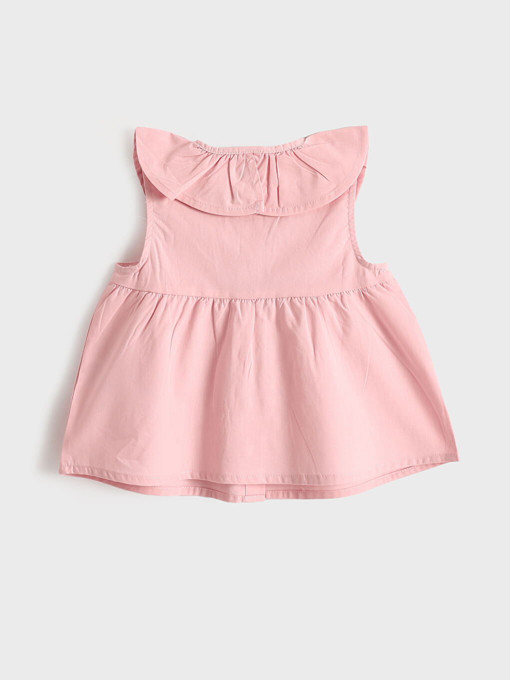 Girls' Peter Pan Collar Short Sleeve Shirt -S5EK40Z1-QWL