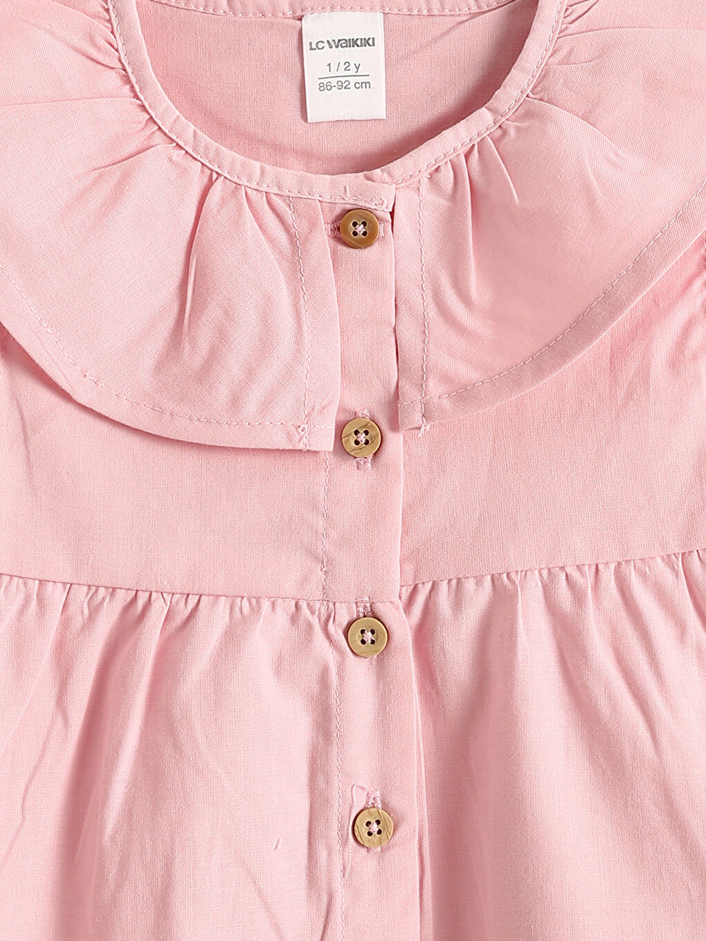 Girls' Peter Pan Collar Short Sleeve Shirt -S5EK40Z1-QWL