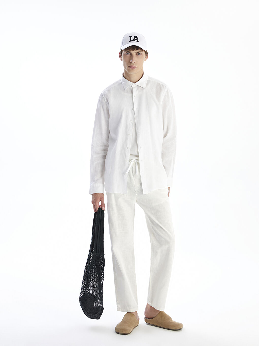 پانتۆڵی ڕاحەت فیتی دەركەوتنی كەتان بۆ پیاوان-1