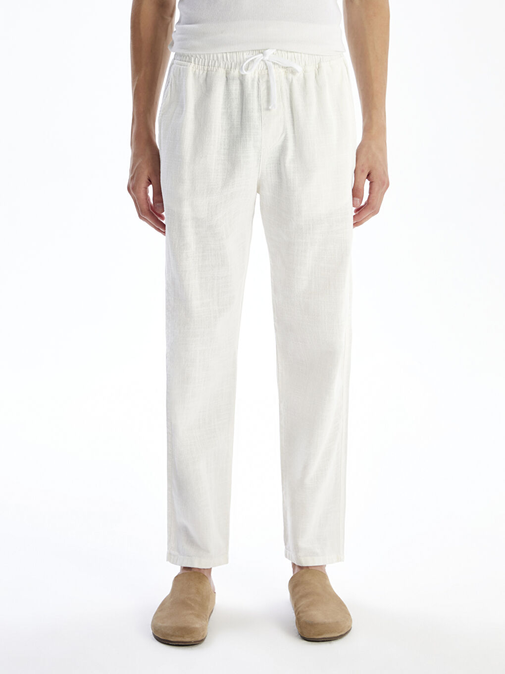 پانتۆڵی ڕاحەت فیتی دەركەوتنی كەتان بۆ پیاوان-3