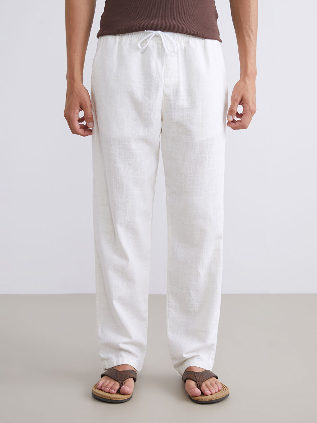 پانتۆڵی ڕاحەت فیتی دەركەوتنی كەتان بۆ پیاوان-2