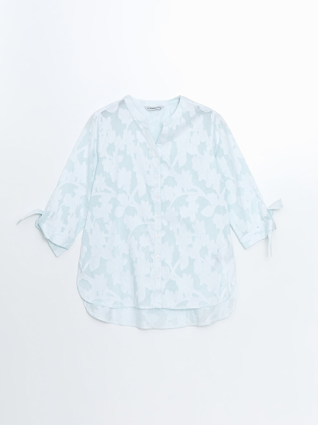 Collared Neck Patterned Women's Shirt -S5EK67Z8-RUY