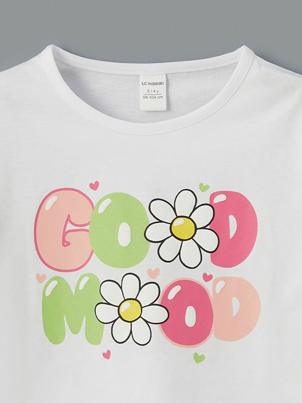 Футболка с круглым вырезом, с принтом, джерси, для девочек-2