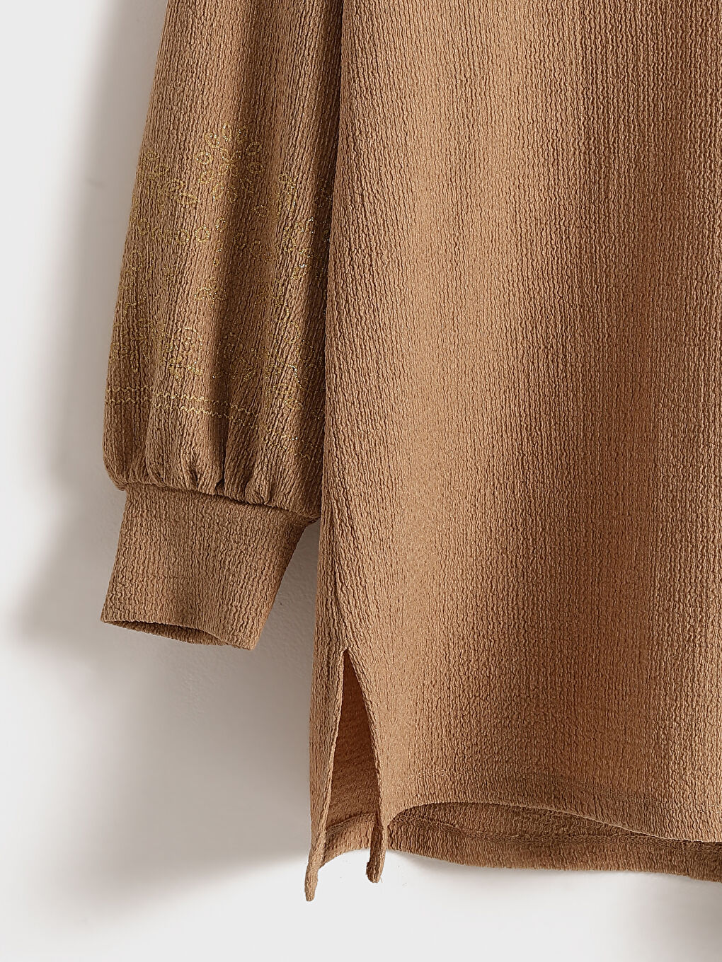Crew Neck Embroidered Long Sleeve Women's Tunic -S5EL28Z8-LQB