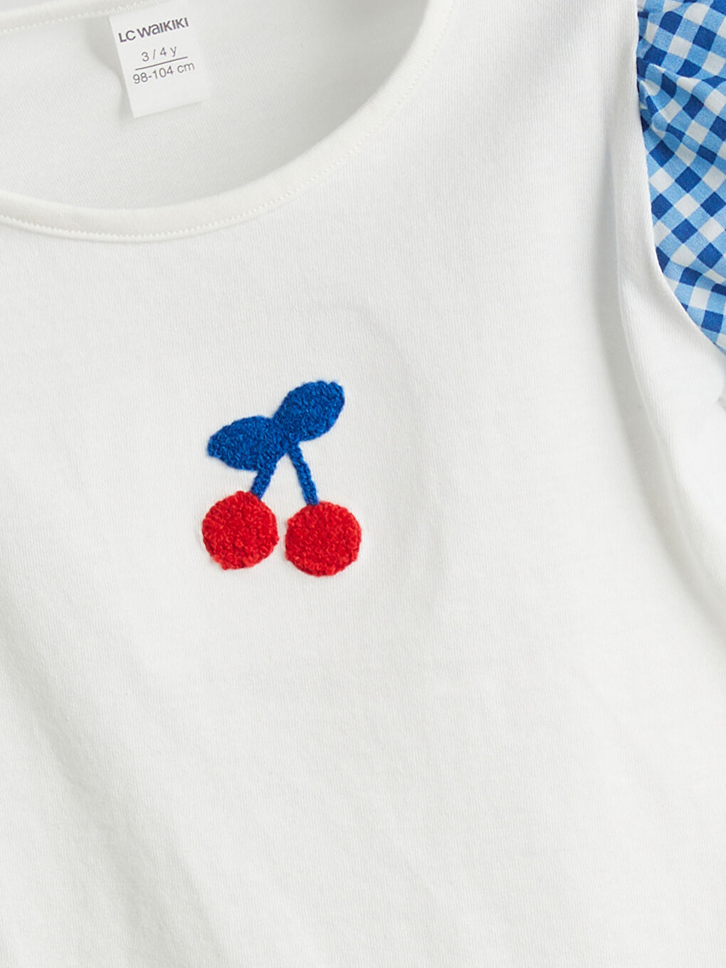LCW Kids Тениска с кръгло деколте, бродирана, за момичета -S5EL32Z1-R9J