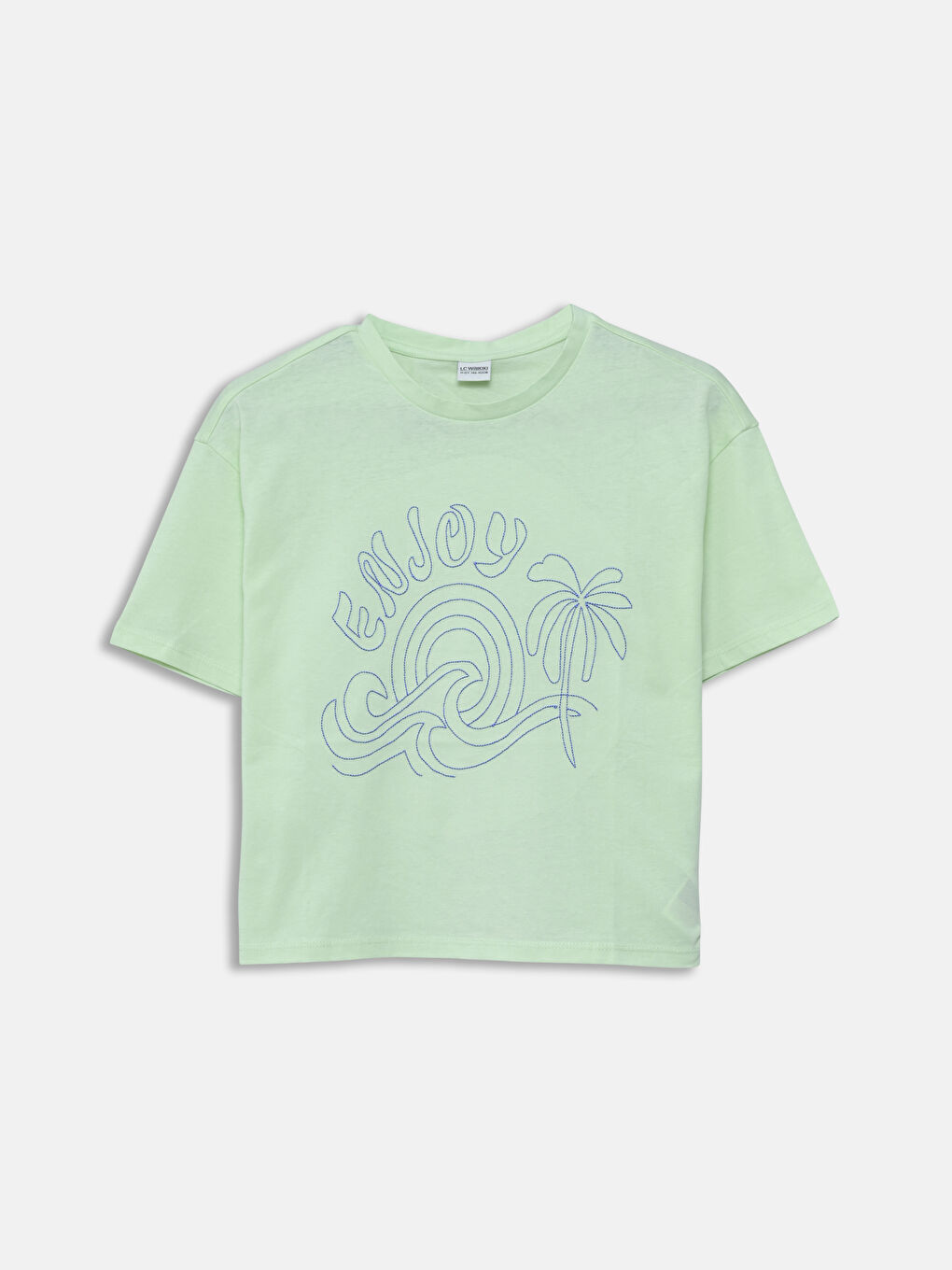 Crew Neck Girls' Crop T-Shirt -S5EL56Z4-YTG