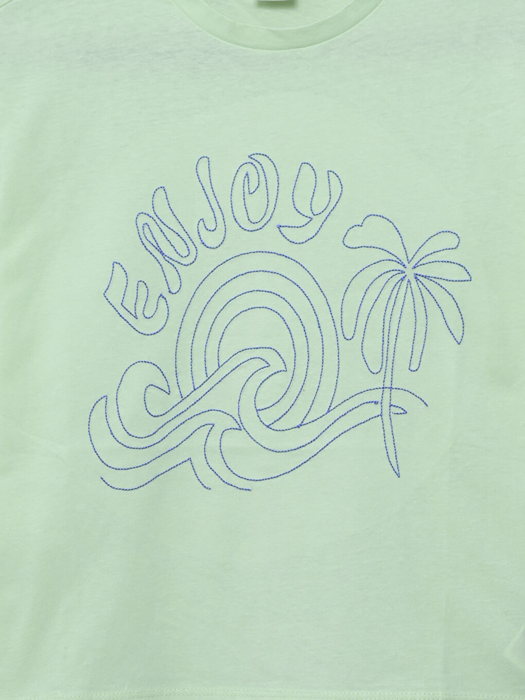 Crew Neck Girls' Crop T-Shirt -S5EL56Z4-YTG