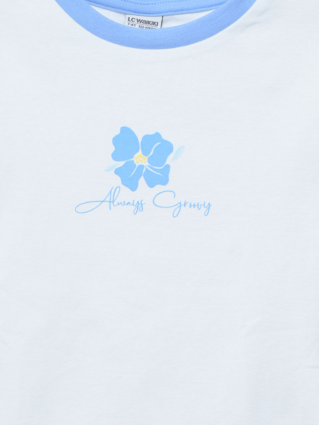 Crew Neck Floral Girls' Crop T-Shirt -S5EL57Z4-FFB