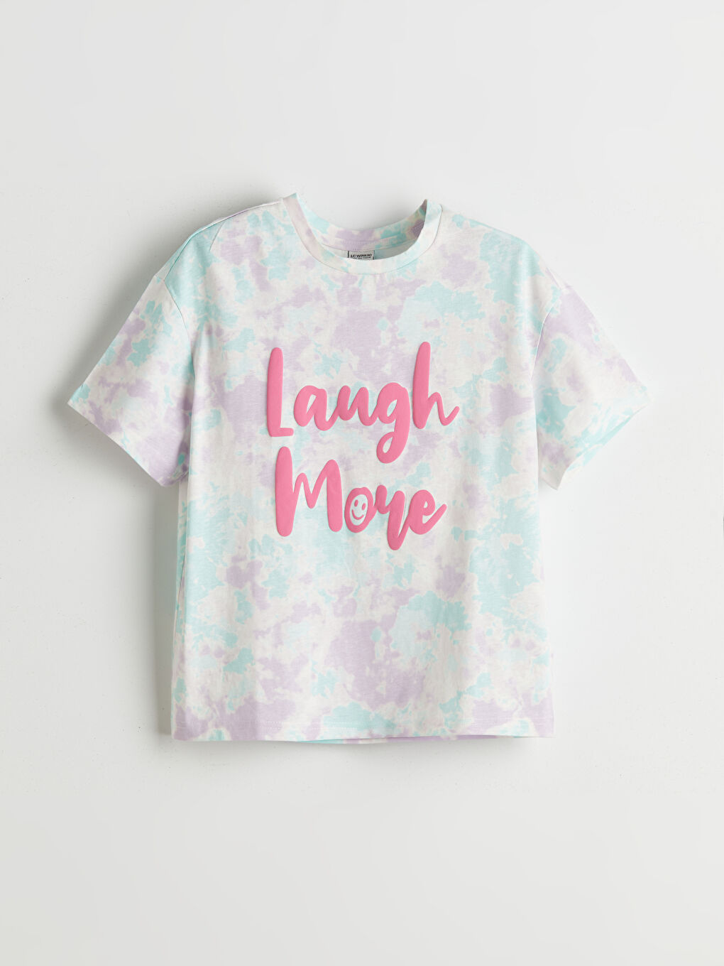 Crew Neck Printed Girls' T-Shirt -S5EL60Z4-M0T