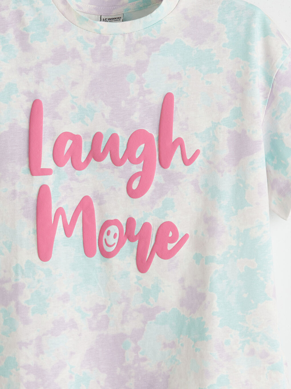 Crew Neck Printed Girls' T-Shirt -S5EL60Z4-M0T
