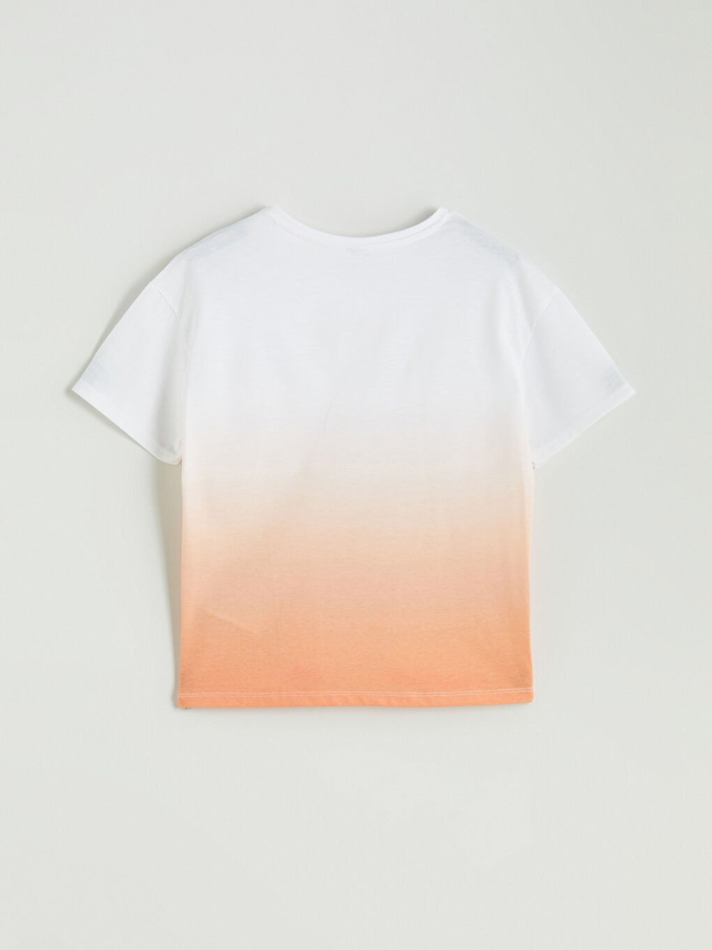 Turuncu Bisiklet Yaka Kız Çocuk Tişört-2