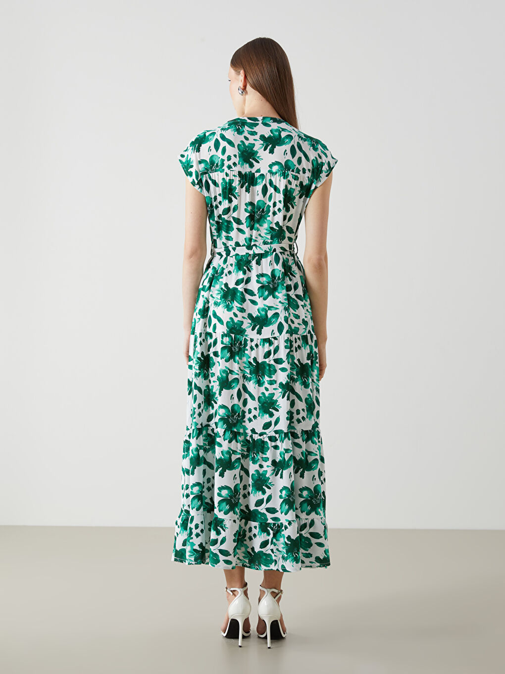 Notch Neck Floral Women's Dress -S5EL79Z8-LRR