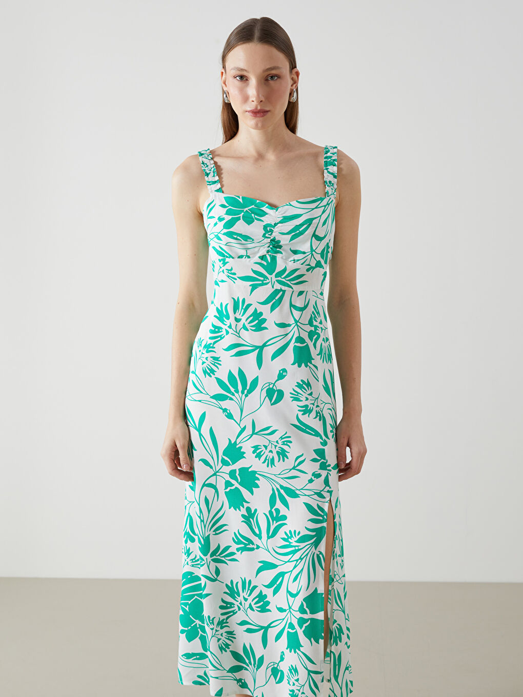 Sweetheart Neck Floral Women's Dress -S5EL83Z8-LRR