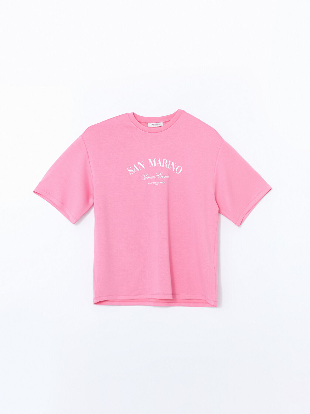 San Marino Printed Oversize Women's T-Shirt -S5EL89Z8-QZ3