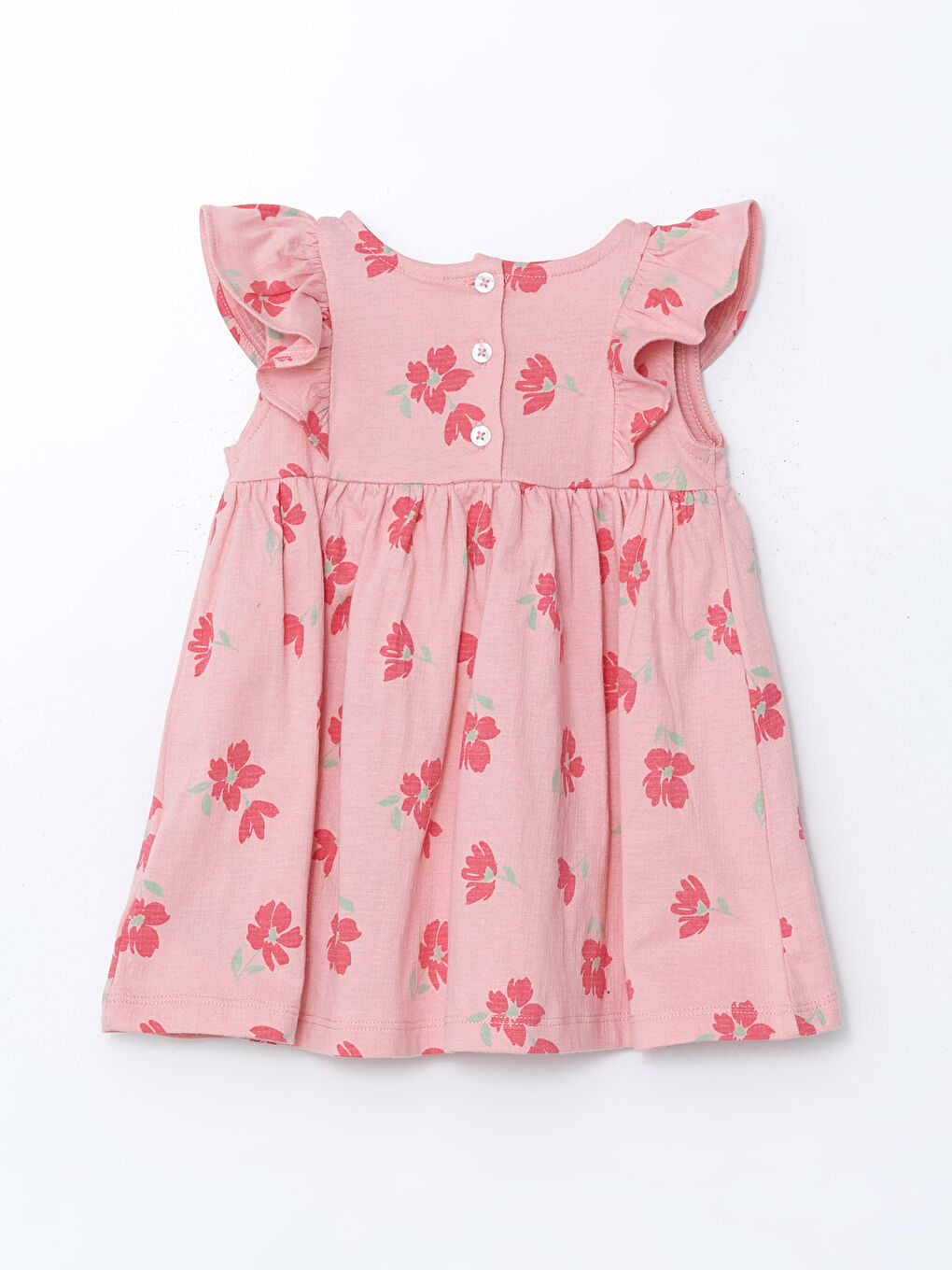 Crew Neck Floral Baby Girl Dress -S5EL93Z1-LT4