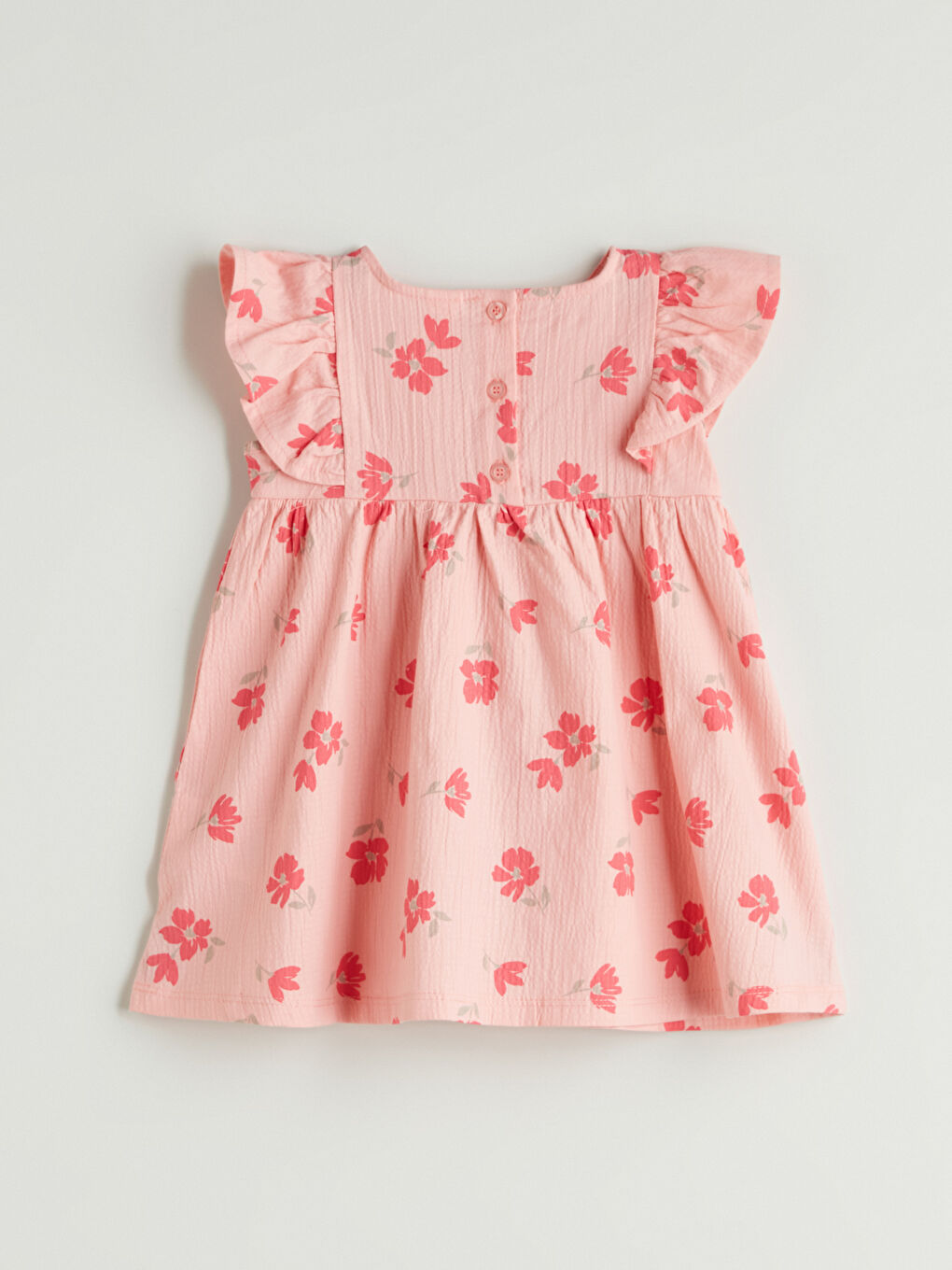 Crew Neck Floral Baby Girls' Dress -S5EL93Z1-LT4