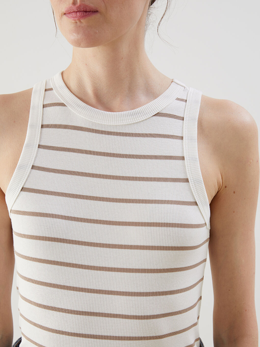 Crew Neck Striped Women's Athlete -S5EM12Z8-LE8