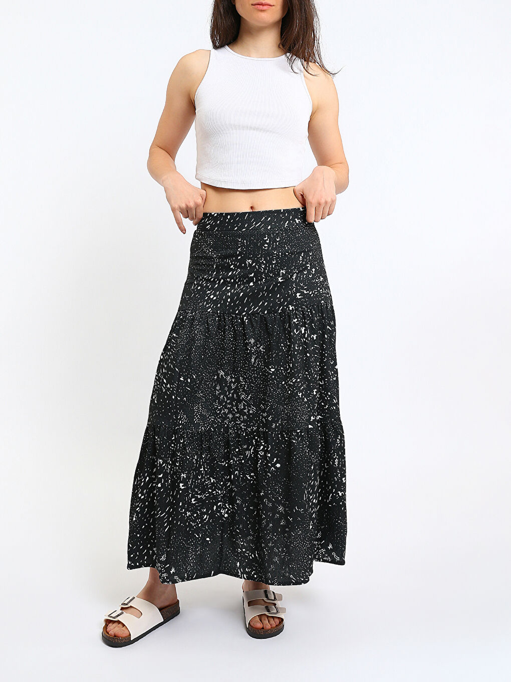 Elastic Waist A-Line Women's Skirt