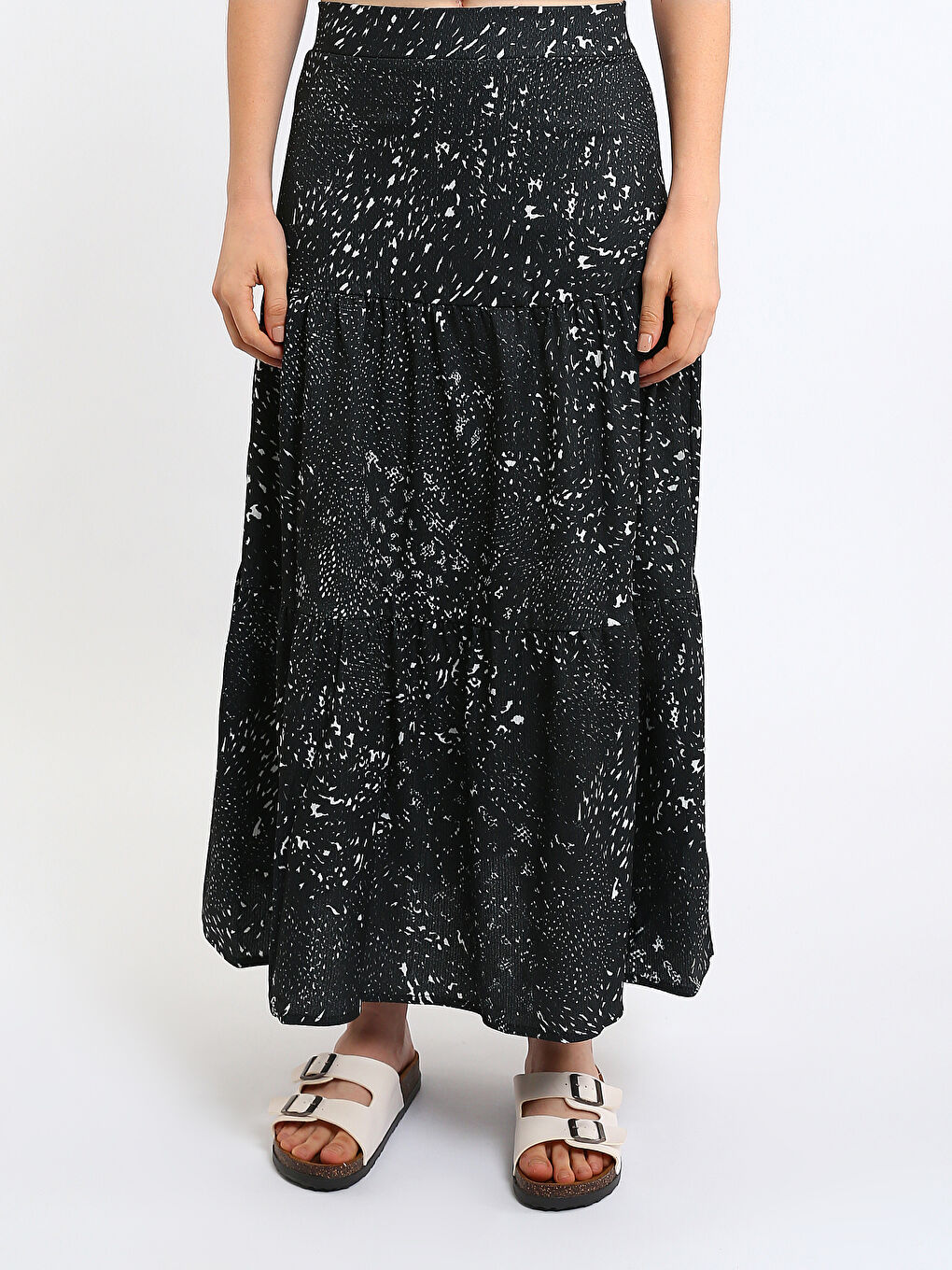 Elastic Waist A-Line Women's Skirt-1