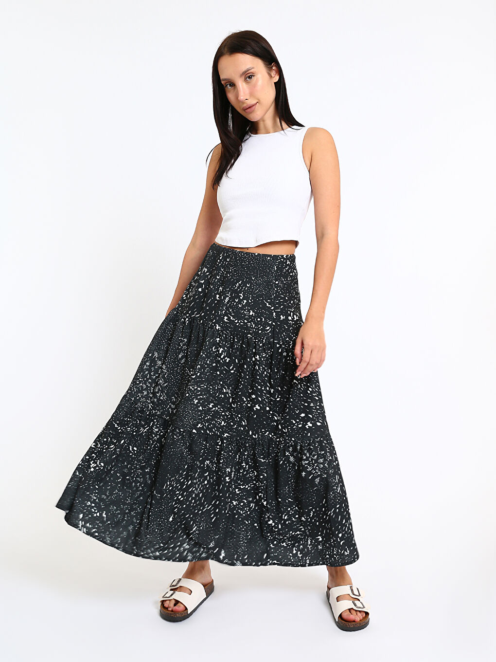 Elastic Waist A-Line Women's Skirt