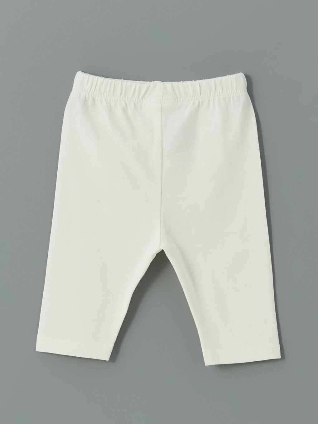 Ekru Kız Bebek Beli Lastikli Tayt