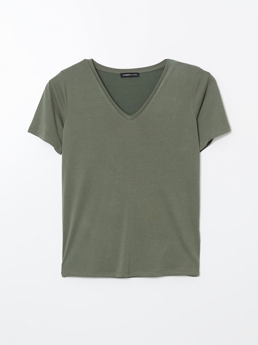 LCWAIKIKI Classic V Neck Women's T-Shirt -S5EM81Z8-GZA
