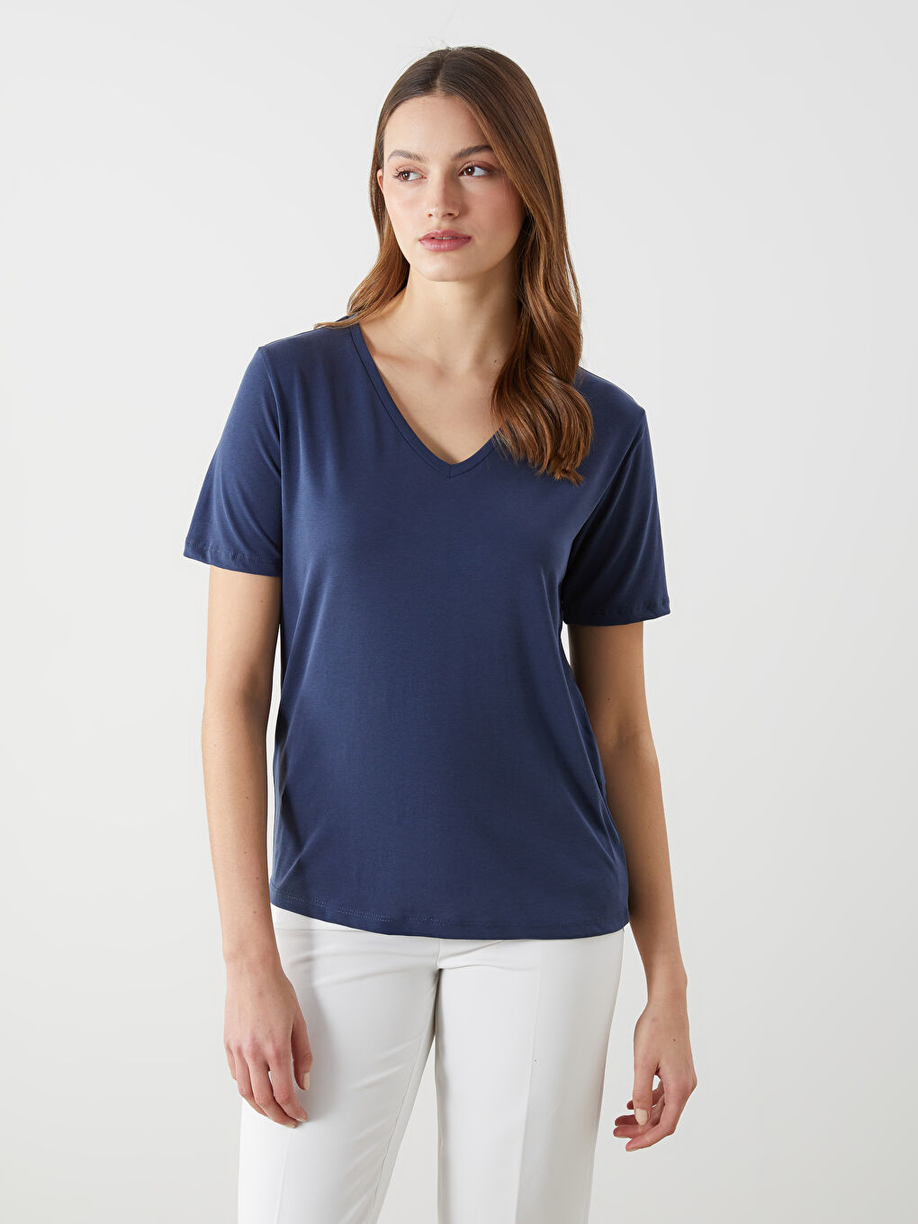 V Neck Women's T-Shirt -S5EM81Z8-R40
