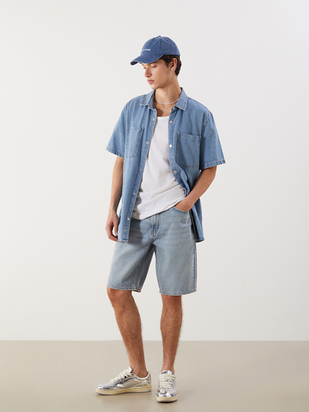 LCW Jeans Standard Fit Men's Denim Shorts -S5EM92Z8-311