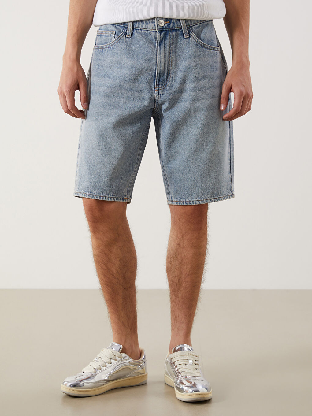 LCW Jeans Standard Fit Men's Denim Shorts -S5EM92Z8-311
