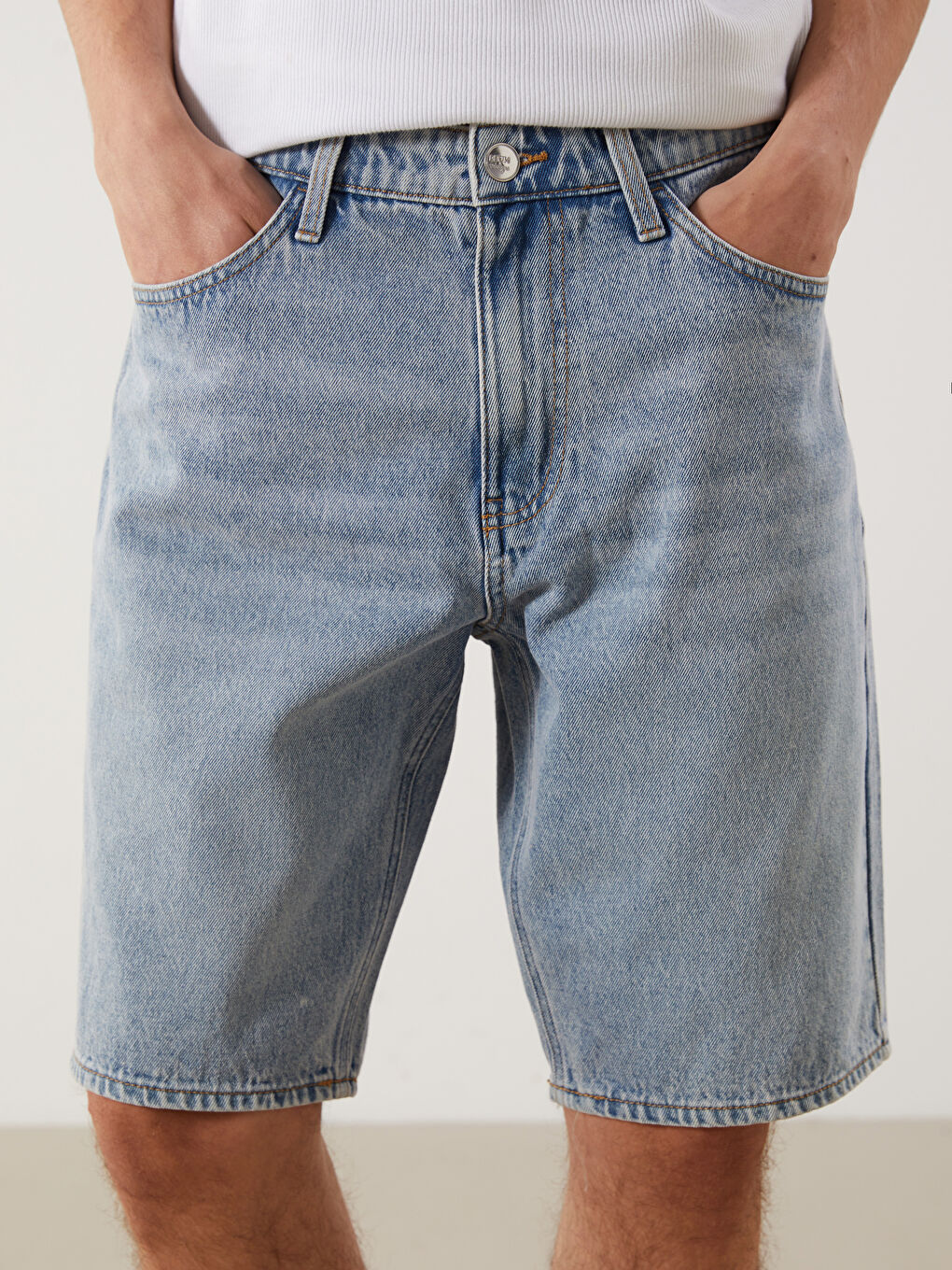 LCW Jeans Standard Fit Men's Denim Shorts -S5EM92Z8-311