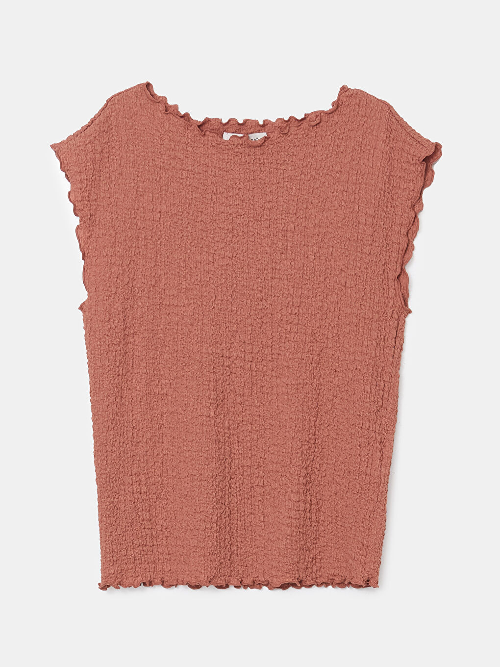 LCW Vision Crew Neck Textured Blouse -W4K743Z8-GRV