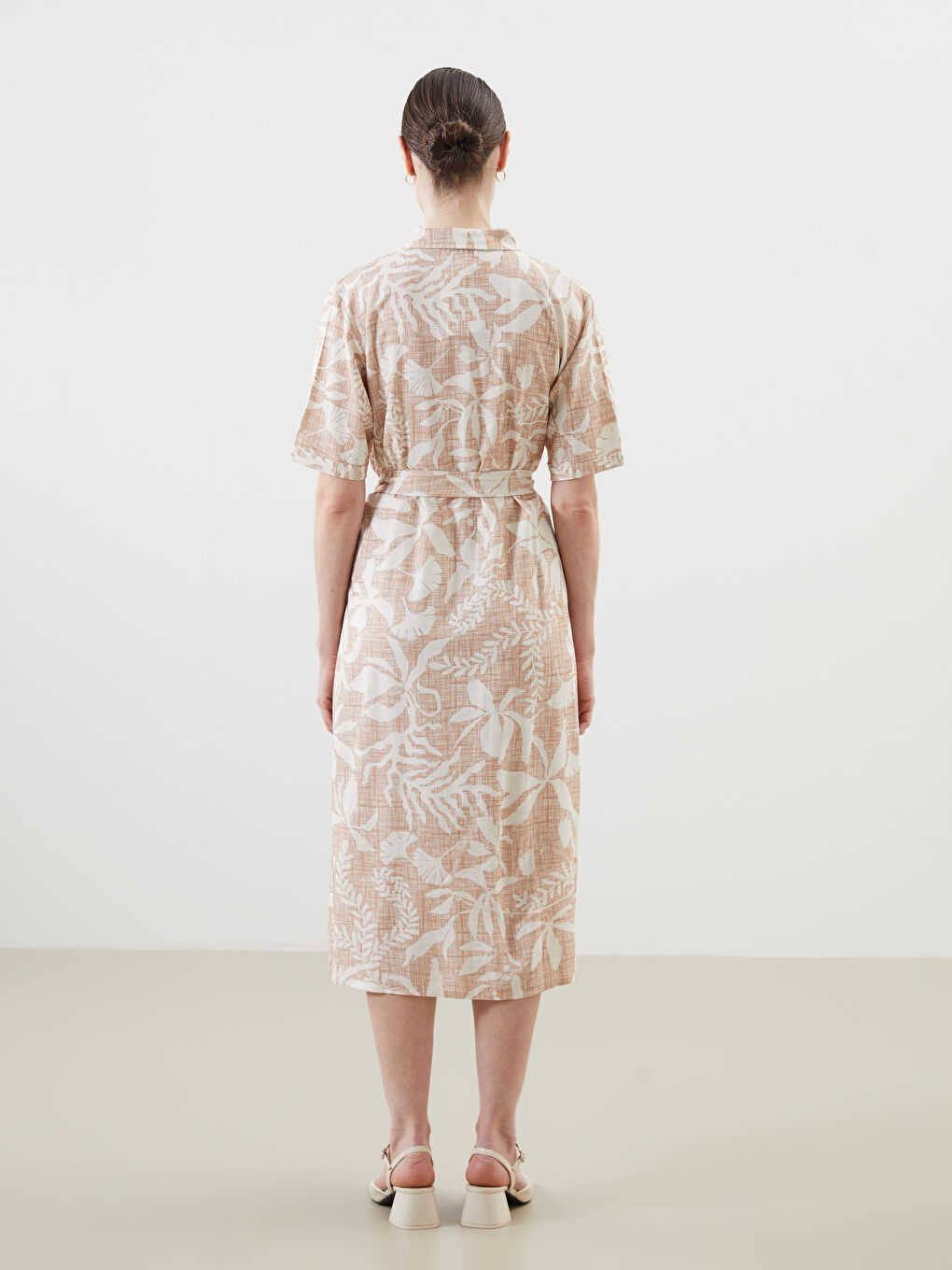 Woman BEIGE Shirt Dress -S5EN02Z8-LQB