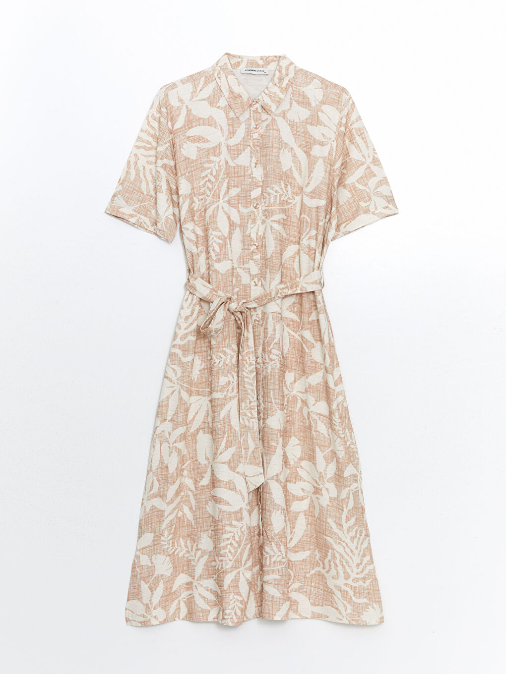 Woman BEIGE Shirt Dress -S5EN02Z8-LQB