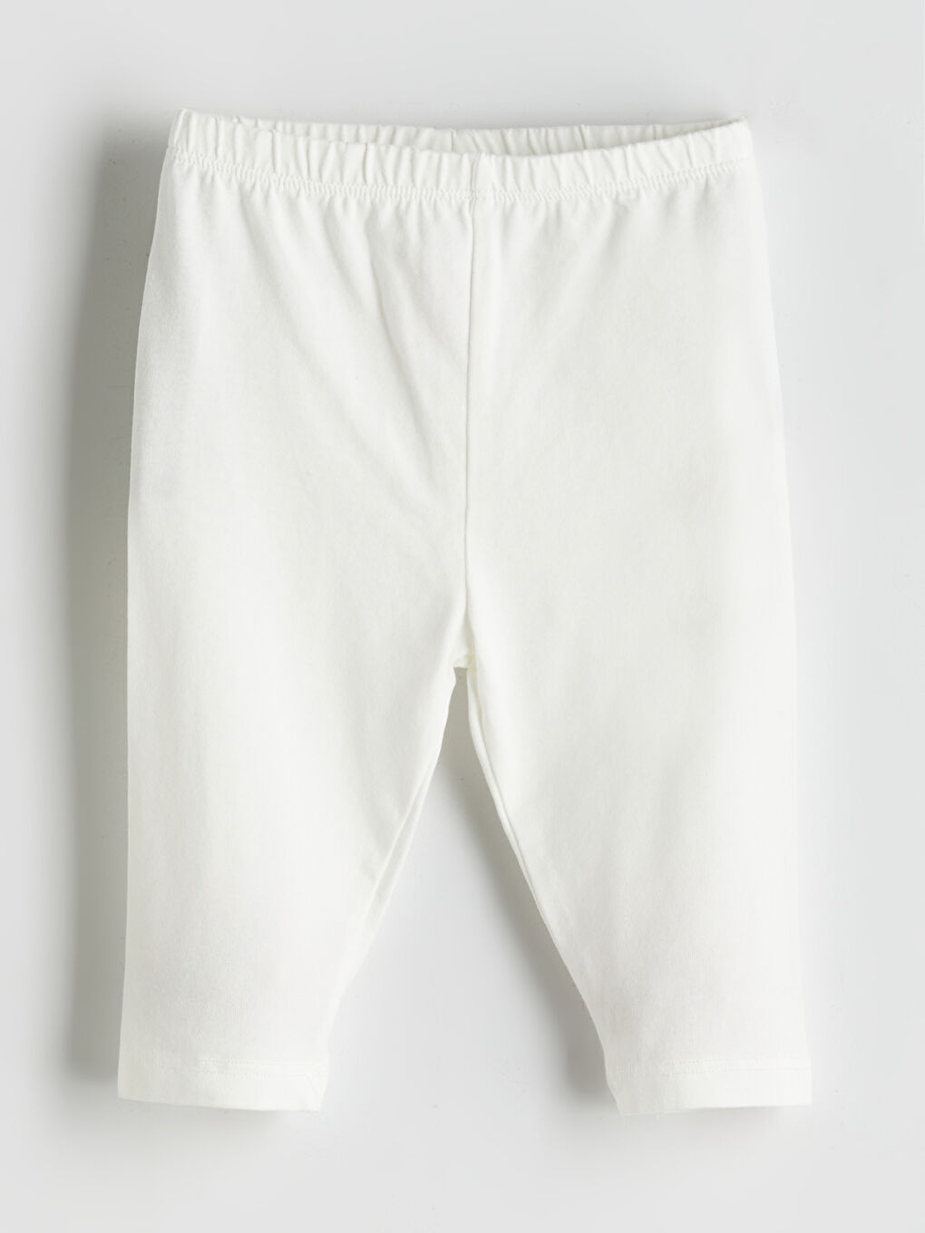 Ekru Beli Lastikli Kız Bebek Tayt