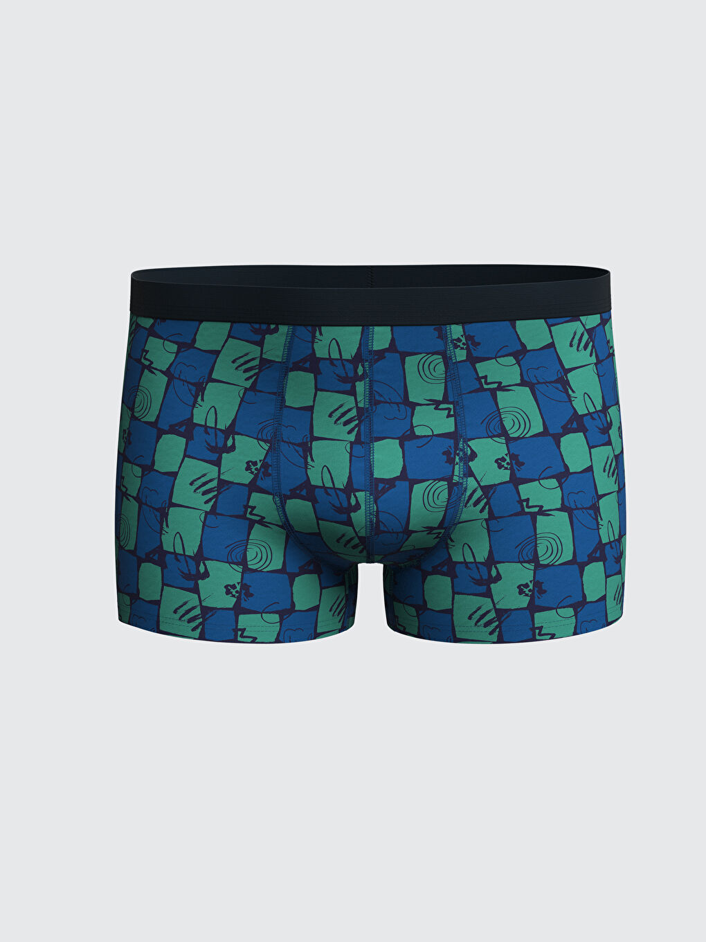 Yeşil Standart Kalıp Pamuklu Esnek Erkek Boxer