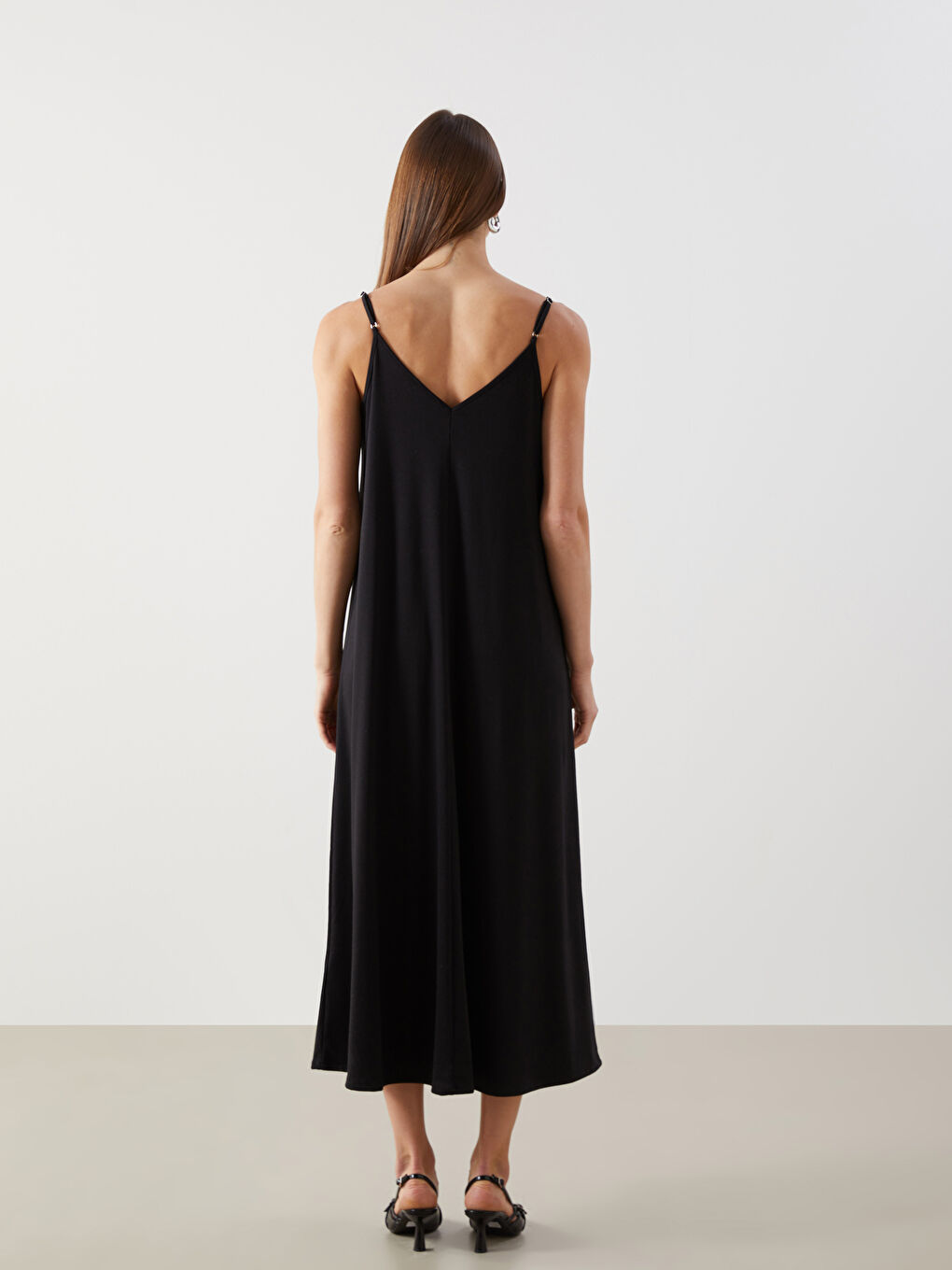 Plain Strappy Women's Midi Dress -S5EN83Z8-CVL