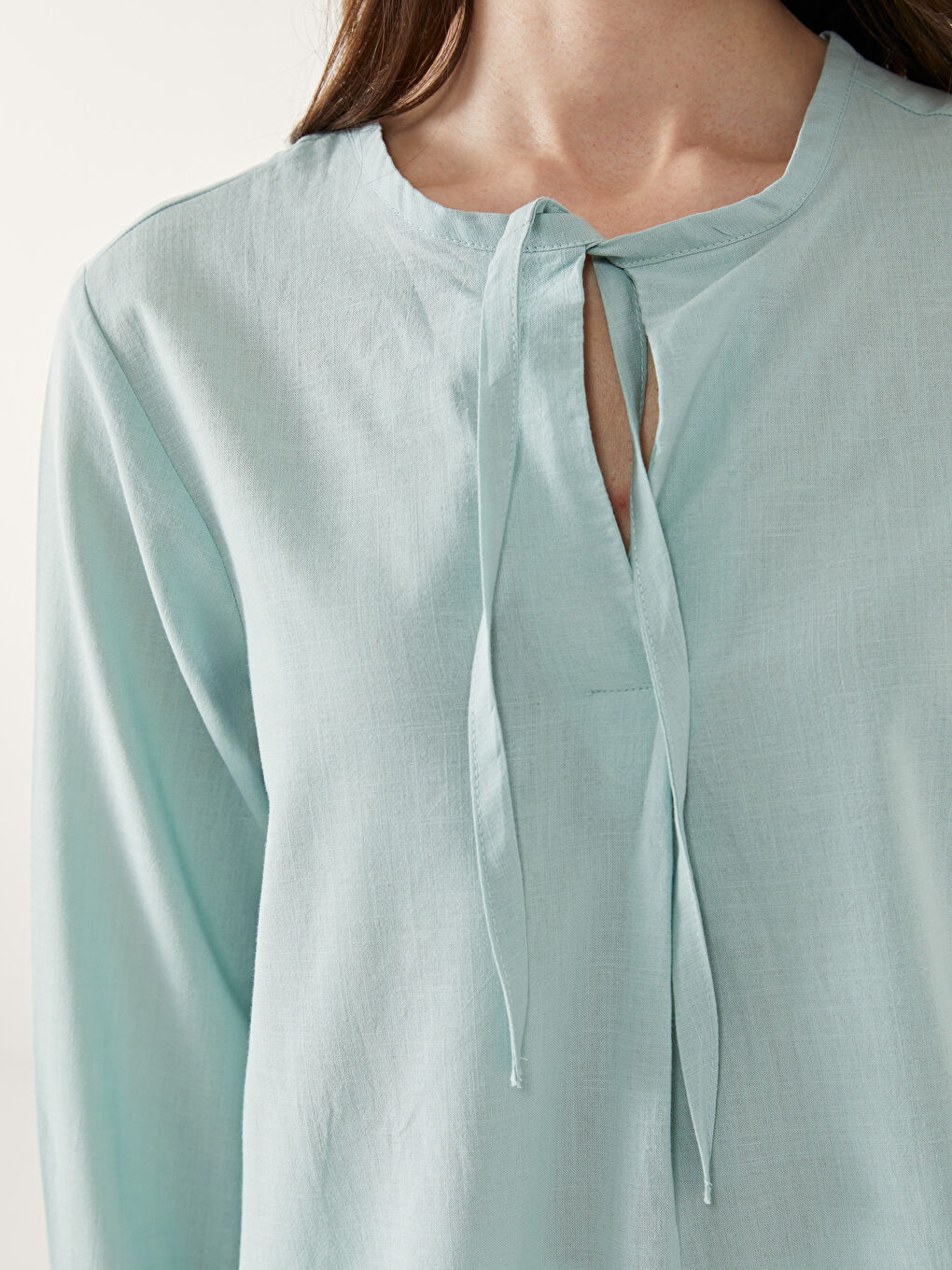 Tie Collar Women's Blouse -S5EN85Z8-FJY