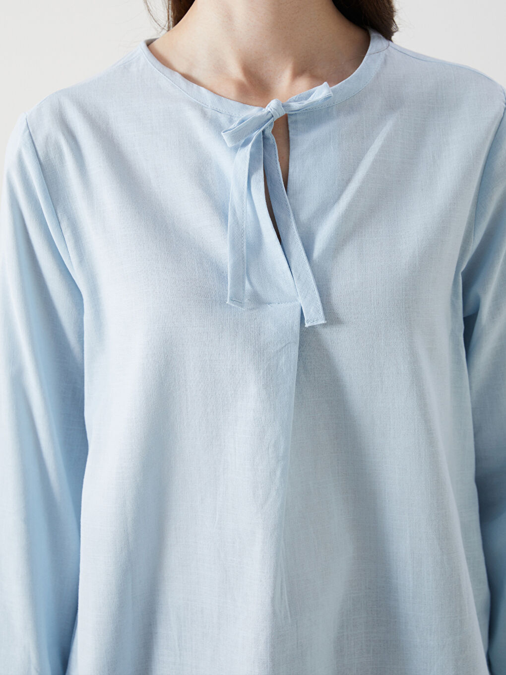 Tie Collar Women's Blouse -S5EN85Z8-PPZ