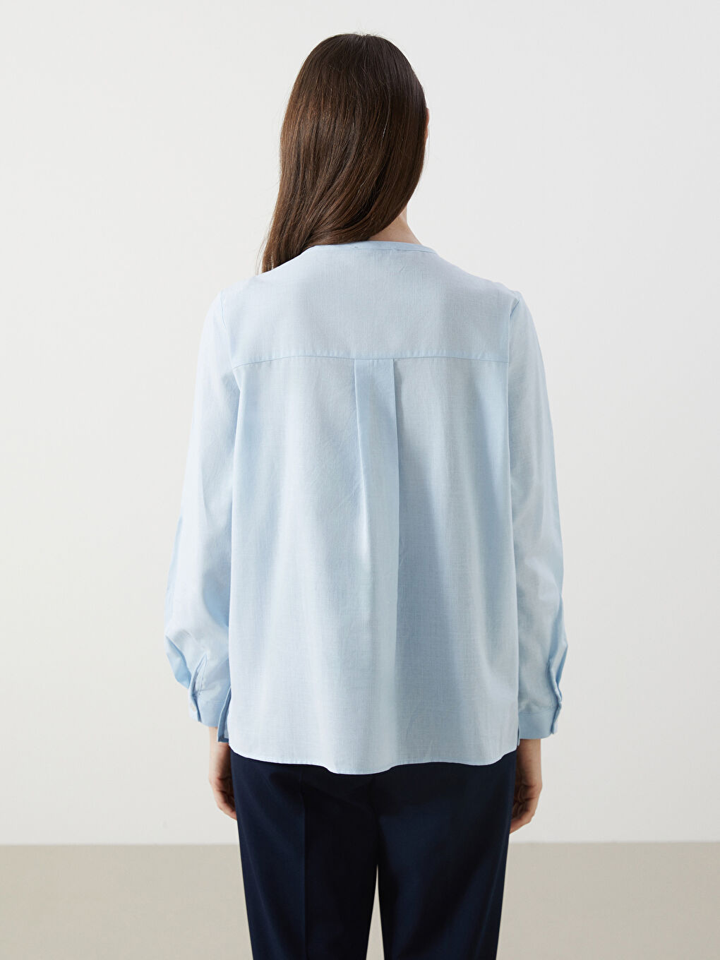 Tie Collar Women's Blouse -S5EN85Z8-PPZ