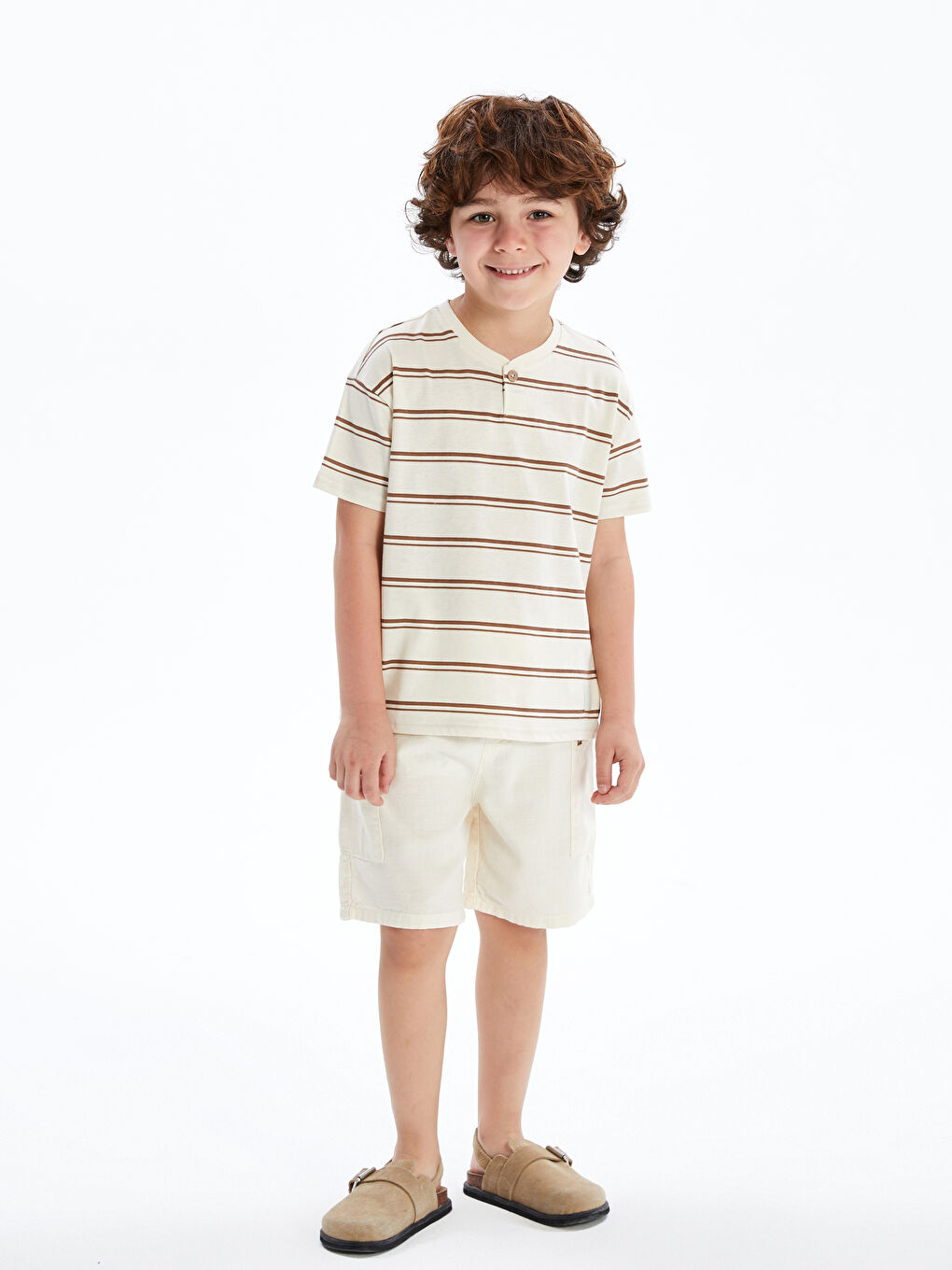 Striped Jersey Baby Boys' T-Shirt -S5EO11Z1-LE4