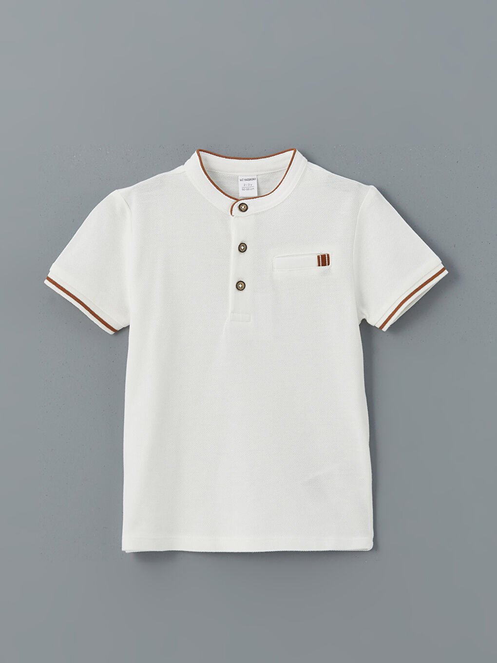 LCW Kids Grandad Collar Men's Child T-Shirt -S5EO17Z1-R9J