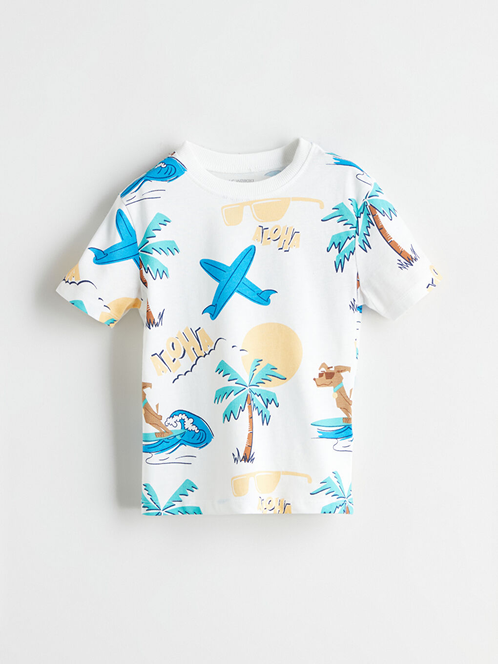 LCW Kids Crew Neck Printed Boys' T-Shirt -S5EO26Z1-LRA