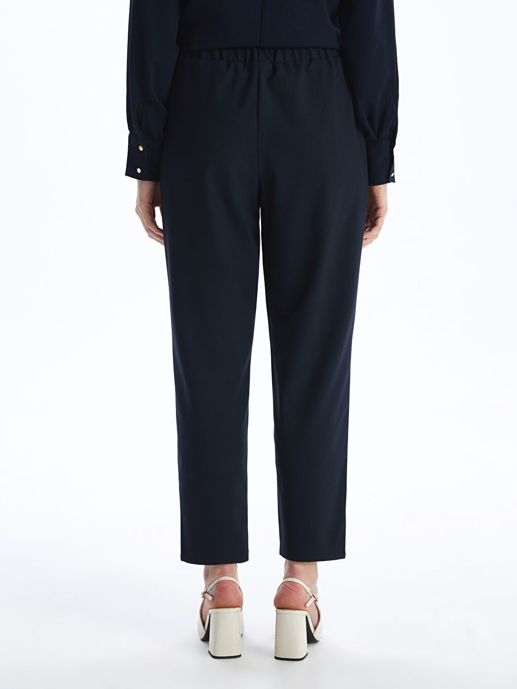 Pantalone za žene sa lastišem u struku -S5EO35Z8-E1J