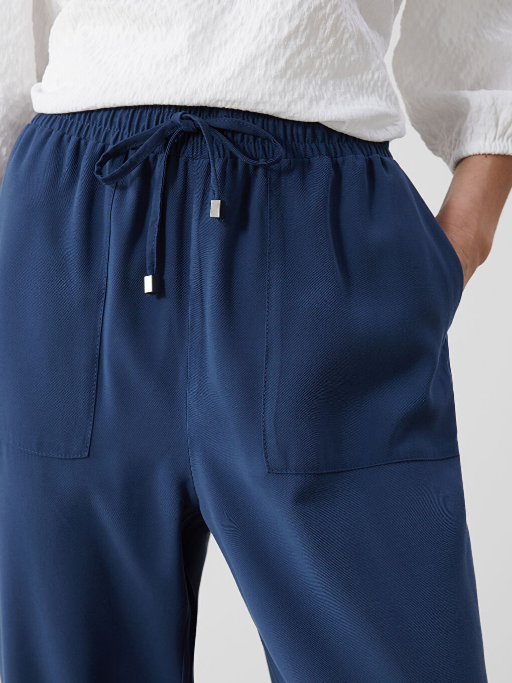 Elastic Waist Carrot Fit Women's Trousers -S5EO41Z8-HSD