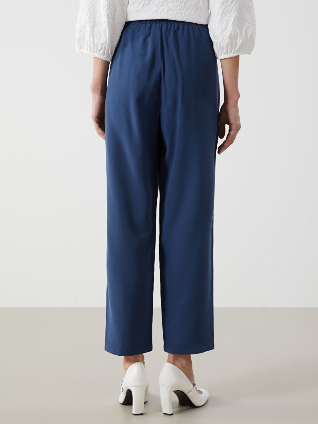 Elastic Waist Carrot Fit Women's Trousers -S5EO41Z8-HSD