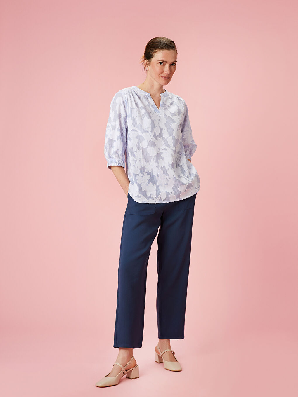 Elastic Waist Carrot Fit Women's Trousers -S5EO41Z8-HSD
