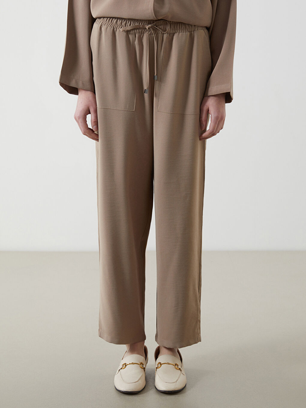 Carrot Cut Women Pants With Elastic Waist -S5EO41Z8-EHW